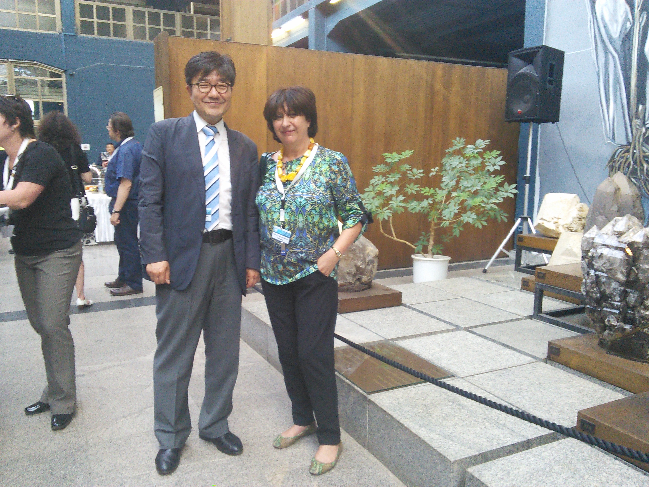 Dr. Manuela Elisabeta SIDOROFF - Director General of INCDSB together with Dr. Hyoung Chul SHIN - Director of International Relations Department of KOPRI at the XXXVIII ATCM, Sofia, 2015